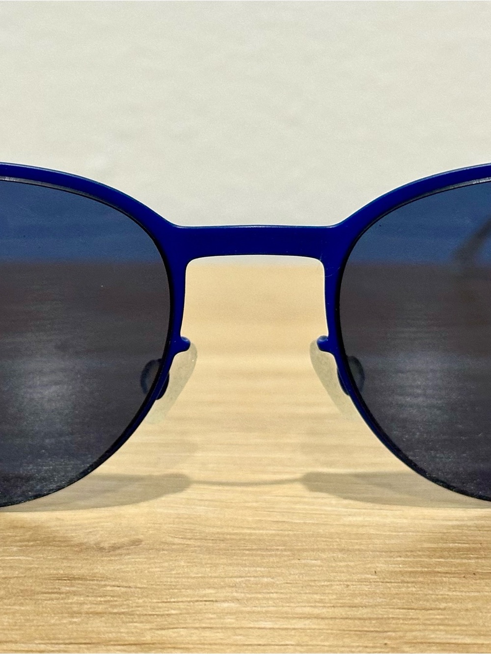 MYKITA Blue Round Sunglasses with Dark Lenses